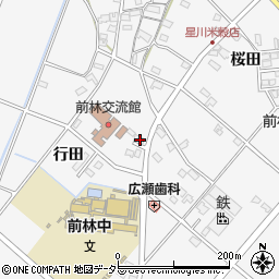 愛知県豊田市前林町行田25-6周辺の地図