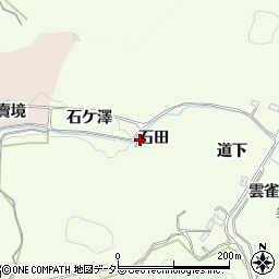 愛知県豊田市滝脇町石田周辺の地図