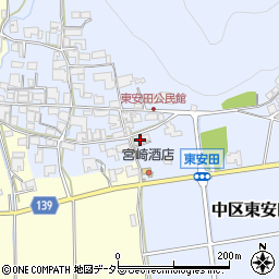 兵庫県多可郡多可町中区東安田555周辺の地図