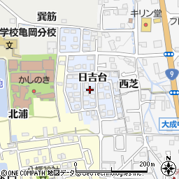 京都府亀岡市千代川町日吉台周辺の地図
