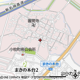 三重県四日市市小牧町2437周辺の地図