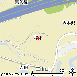 愛知県豊田市琴平町松下周辺の地図