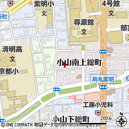 京都府京都市北区小山南上総町周辺の地図