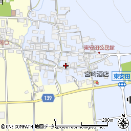 兵庫県多可郡多可町中区東安田606周辺の地図