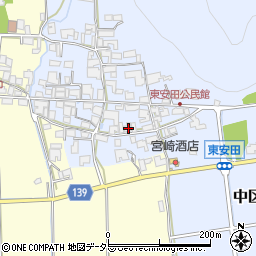 兵庫県多可郡多可町中区東安田607周辺の地図