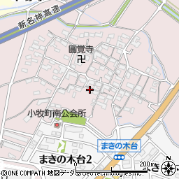 三重県四日市市小牧町2436周辺の地図