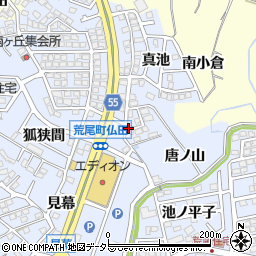愛知県東海市荒尾町仏田周辺の地図