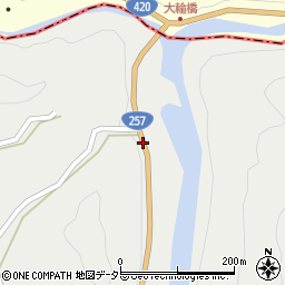 愛知県新城市愛郷島周辺の地図