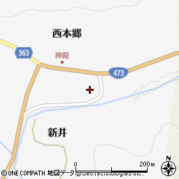 愛知県豊田市神殿町狐神周辺の地図