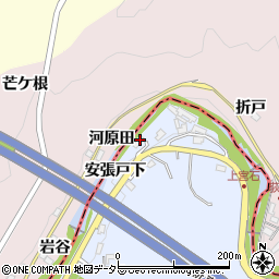 愛知県岡崎市宮石町（安張戸下）周辺の地図