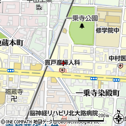 京都府京都市左京区一乗寺梅ノ木町周辺の地図