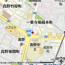 京都府京都市左京区一乗寺地蔵本町周辺の地図