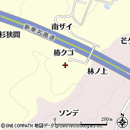愛知県豊田市中垣内町（椿クゴ）周辺の地図