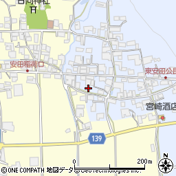 兵庫県多可郡多可町中区東安田580周辺の地図