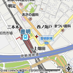 愛知県豊明市阿野町上畑田周辺の地図