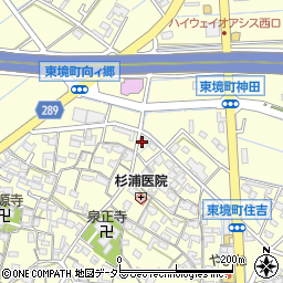 愛知県刈谷市東境町藪下周辺の地図