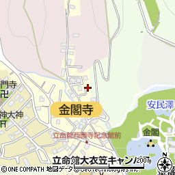 京都府京都市北区衣笠氷室町52周辺の地図