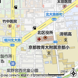 京都市北区役所周辺の地図