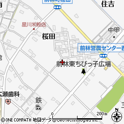 愛知県豊田市前林町桜田周辺の地図