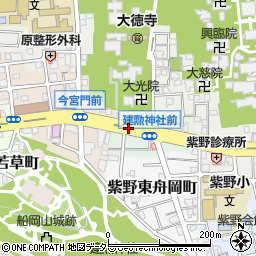 京都府京都市北区紫野東野町周辺の地図