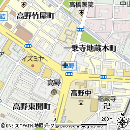 京都銀行高野支店周辺の地図