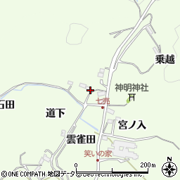 愛知県豊田市滝脇町二反田周辺の地図
