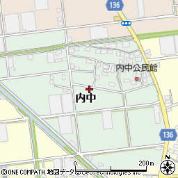 静岡県伊豆の国市内中100周辺の地図