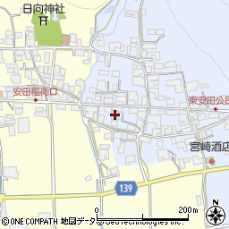 兵庫県多可郡多可町中区東安田593周辺の地図