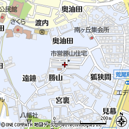 愛知県東海市荒尾町勝山周辺の地図