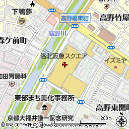 ソフトバンク　洛北阪急スクエア周辺の地図