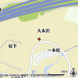 愛知県豊田市琴平町大木沢周辺の地図