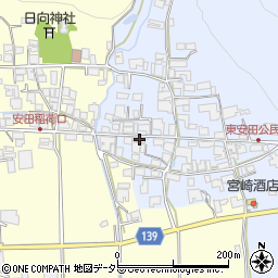 兵庫県多可郡多可町中区東安田592周辺の地図