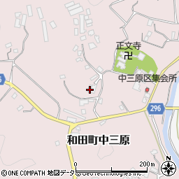 千葉県南房総市和田町中三原205周辺の地図