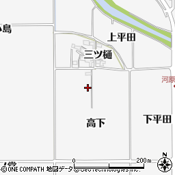 京都府亀岡市河原林町河原尻高下周辺の地図
