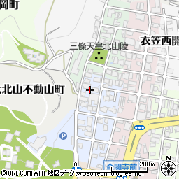 京都府京都市北区衣笠西御所ノ内町周辺の地図