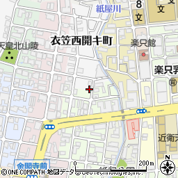 京都府京都市北区衣笠西開キ町32周辺の地図