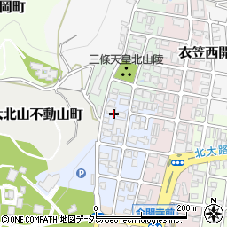 京都府京都市北区衣笠西御所ノ内町周辺の地図