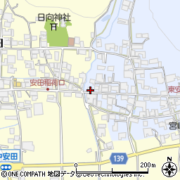 兵庫県多可郡多可町中区東安田588周辺の地図