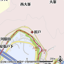 愛知県豊田市桂野町折戸周辺の地図