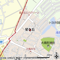 愛知県豊田市大島町星ケ丘周辺の地図