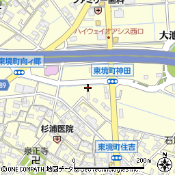 愛知県刈谷市東境町神田周辺の地図