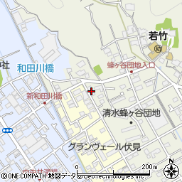 静岡県静岡市清水区蜂ヶ谷507周辺の地図