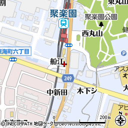 愛知県東海市荒尾町船江周辺の地図