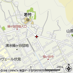静岡県静岡市清水区蜂ヶ谷266周辺の地図