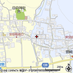 兵庫県多可郡多可町中区東安田589周辺の地図