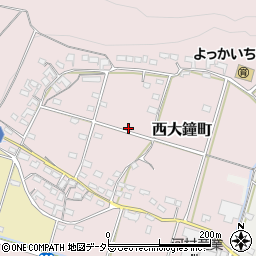 三重県四日市市西大鐘町周辺の地図