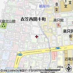 京都府京都市北区衣笠西開キ町33周辺の地図