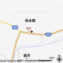 愛知県豊田市神殿町西本郷56周辺の地図