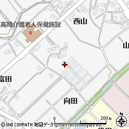 愛知県豊田市広田町向田周辺の地図