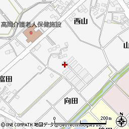 愛知県豊田市広田町（向田）周辺の地図